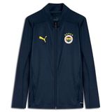 Puma Fenerbahçe S.K. Genç Antrenman Ceket, 9-10 Yaş, 778155, Club Navy-Speed Yellow, üniseks-çocuk