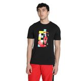 PUMA Ferrari Race Graphic Tee 2 Erkek/Unisex Tişört, PUMA Black, M