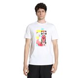 PUMA Ferrari Race Graphic Tee 2 Erkek/Unisex Tişört, PUMA White, S