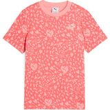 Puma FLAMING LOVE AOP Tee G Pembe Kız Çocuk Kısa Kol T-Shirt - 16 Yaş