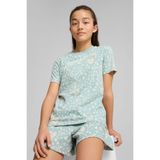 Puma FLAMING LOVE AOP Tee G Yeşil Kız Çocuk Kısa Kol T-Shirt