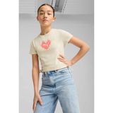 Puma Flaming Love Knotted Tee Bej Kız Çocuk Kısa Kol T-Shirt - 16 Yaş