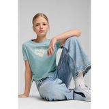 Puma Flamıng Love Knotted Tee Mint Kız Çocuk Kısa Kol T-Shirt - Yeşil - 10 Yaş
