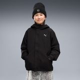 Puma Fleece Lined Çocuk Siyah Kapüşonlu Mont