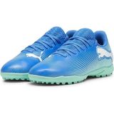 Puma Future 7 Play Tt Jr Çocuk Mavi Halı Saha Krampon Çoraplı Bilek Tasarımı Plastik Malzeme