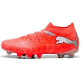 Puma Future 9 Match FG/AG Unisex Krampon Tekstil Malzemeden Üretim Normal Bilekli Tasarım - Kırmızı