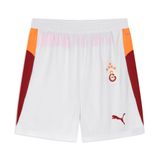 PUMA GALATASARAY 25/26 Erkek Futbol Şortu, PUMA White-Intense Orange, 3XL