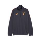 Puma GALATASARAY KING Fermuarlı Geniş Kesim SWEATSHIRT, S, 787645, Flat Dark Gray-Summer Sunset, erkek