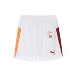 Puma Galatasaray S.k. Shorts 25/26 İç Saha Parçalı Şort Erkek Futbol Şortu BEYAZ-KIRMIZI