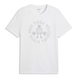 Puma Graphic Erkek Beyaz Antrenman T-Shirt 52853102