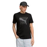Puma Graphic Erkek Siyah Günlük Stil T-Shirt 69177501