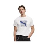 Puma Graphic Puma Wording Tee Erkek Günlük Tişört 69177502 Beyaz