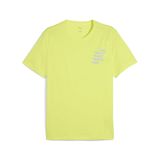 PUMA GRAPHICS RUNNING SLOGAN TEE Erkek/Unisex Tişört, Lemon Sherbert, L