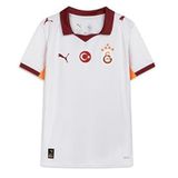 PUMA GSK Away Jersey R. Jr w/o S. Unisex Çocuk Forma, PUMA White-Intense Orange, 13-14 Yaş