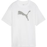 Puma Her Graphic Tee Kadın Tişört Günlük Kullanım İçin Şık Tasarım Beyaz Renk - Puma White - 2XS
