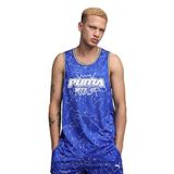 Puma Hoopaverse Erkek Basketbol Forması,Mountain Blue-Aop M