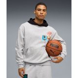Puma Hooptopia Graphic Hoodie Erkek Gri Sweatshirt - 632874-01