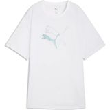 Puma Kadın Beyaz Puma Evostrıpe Graphic Tee Beyaz Kadın T-Shirt - L