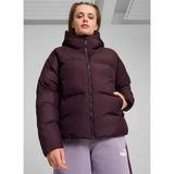 Puma Kadın Bordo Mont 62648944 Düz Desenli Poly Puffer Jacket Uzun Kol