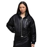 PUMA Kadın Dare to Puffer Ceket, siyah beyaz, L