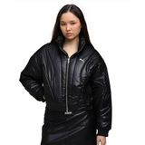 PUMA Kadın Dare to Puffer Ceket, siyah beyaz, S