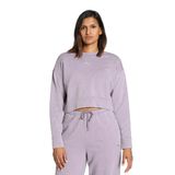PUMA Kadın Dare to Relaxed Fit kazak, yıkama ve yuvarlak yaka, Soluk Mor (Erik Moru), S