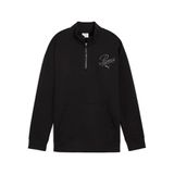 PUMA Kadın ESS SCRIPT Half-Zip Crew Sweatshirt PUMA Black L