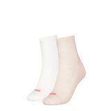 PUMA Kadın Heart Logo Recycled Cotton Sock (2'li Paket), Yulaf ezmesi/beyaz/şeftali, 39-42