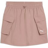 Puma Kadın Kargo Etek Pamuk - Polyester Kumaşla Kısa Uzunlukta Düz Desenli Rahat Stil - XS - Pembe