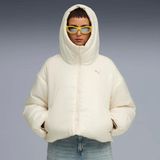 Puma Kadın Krem Puma Shiny Hooded Padded Jacket Krem Kadın Mont - XS