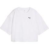 Puma Kadın Oversized Kısa Tişört Beyaz Nefes Alabilir Kumaş Şık Tasarım