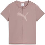 Puma Kadın Pembe Puma Dare To Slim Graphic Tee Pembe Kadın Fermuar Detaylı Dar Kesim T-Shirt - XS