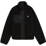 Puma Kadın Reversible Sherpa Ceket A-Form Fit Normal Yaka Cepli Siyah Dokuma Jacket