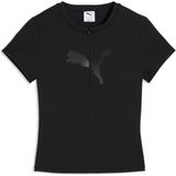 Puma Kadın Siyah Puma Dare To Slim Graphic Tee Siyah Kadın Fermuar Detaylı Dar Kesim T-Shirt