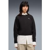Puma Kadın Siyah Sweatshirt M Beden EVOSTRIPE Relaxed Short C Modeli