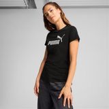 Puma Kadın Spor Tişört - 631536 01 Siyah Metallıc No.1 Logo Nefes Alabilir Kumaş ile Günlük Kullanım - XS