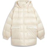 Puma Kadın Style Bej Hooded Down Ceket XS, Outdoor Kullanım İçin Hafif ve Şık Tasarım