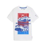 PUMA Kids BMW M Motorsport KIDS Block Genç Tişört, PUMA White, 11-12Y