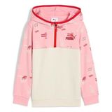 Puma Little Runners Half-Zip Çocuk Bisiklet Yaka Sweatshirt, 4-5 YAŞ, 57-688478-4, Çok Renkli, üniseks-çocuk