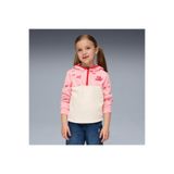 Puma Little Runners Half-Zip Çocuk Sweatshirt, 2-3 Yıl, 20-101782941-2-1, Pembe ve Beyaz, kız-çocuk