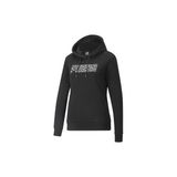 Puma Mass Merchant Style Kadın Siyah Kapüşonlu Spor Sweatshirt Uzun Kollu Cepli Düz Tasarım - XS