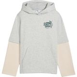Puma Mid 90s Layered Çocuk Gri Kapüşonlu Sweatshirt - 4