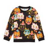 Puma Moody Cat Crew Çocuk Siyah Bisiklet Yaka Sweatshirt