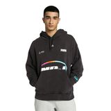 Puma Pamuk Erkek Kapşonlu Boyun Sweatshirt, Siyah, 36