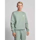Puma Performance Sweatshirt Met Label Print In Lime Green