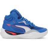 Puma Playmaker Pro Mid Yüksek Bilekli Basketbol Ayakkabısı Suni Deri Kırmızı Renkli Modern Tasarım