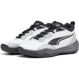Puma Playmaker Pro Splatter Unisex Basketbol Ayakkabısı Şık Tasarım ve Konforlu Dış Materyal - Gri