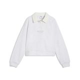 PUMA PUMA CLASS Relaxed Short Len Kız Çocuk Sweatshirt White Glow Heather 13-14 YAŞ