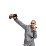 Puma Puma Fit Taped PWRFLEECE Hoodie Gri Erkek Eşofman Üstü