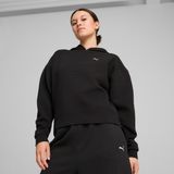 Puma Q4 Studio Textured Kadın Siyah Kapüşonlu Sweatshirt